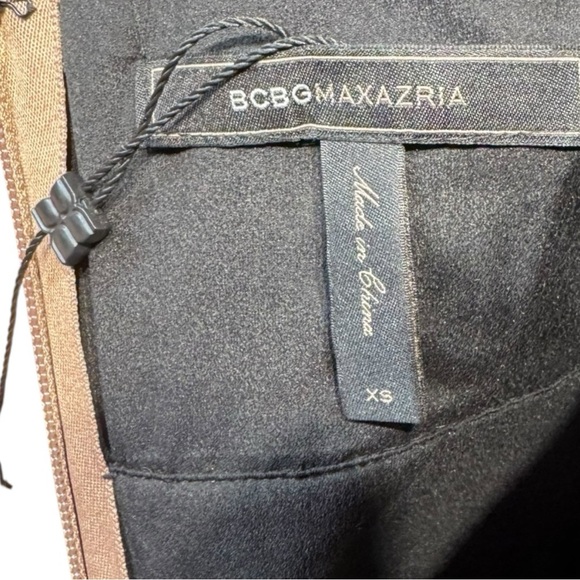 NWOT BCBGMaxAzria Reeve Metallic Bronze Sequin Faux Wrap Dress Size XS - Picture 4 of 9